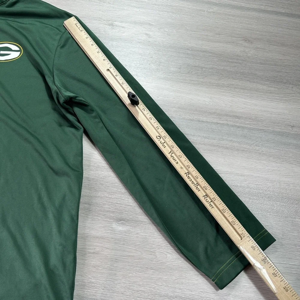 Green Bay Packers Pullover‎ Mens XL Green NFL Football 1/4 Zip Shirt Majestic